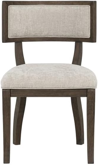 Madison Park Signature Solid Wood Upholstered Dining Chairs Set of 2, Modern Dining Chair with Open Split-Back Design, Curved Padded Backrest, for Dining Room, Living Room