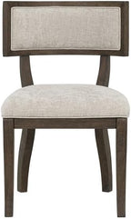 Madison Park Signature Solid Wood Upholstered Dining Chairs Set of 2, Modern Dining Chair with Open Split-Back Design, Curved Padded Backrest, for Dining Room, Living Room