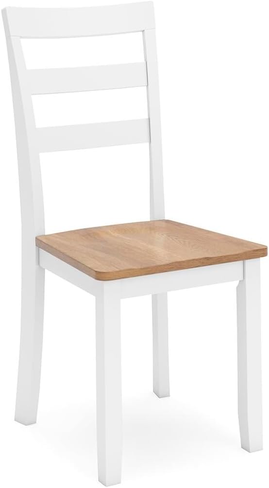 Signature Design by Ashley 6-Piece Dining Table Set with Bench and Chairs | Solid wood frame, Rubberwood, MDF, Wipe-clean mango wood veneer, 2-tone farmhouse style, Gesthaven Series