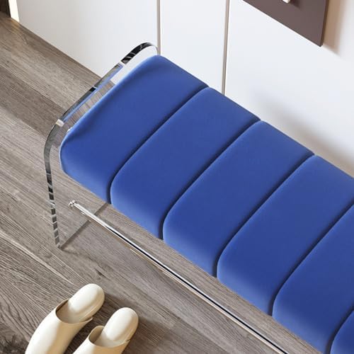 Foot Stool Shoe Changing Stool Transparent Acrylic Bench Bedroom Cloakroom Simple Home Door Wearing Shoe Stool Entryway Bench(A,M 100cm)
