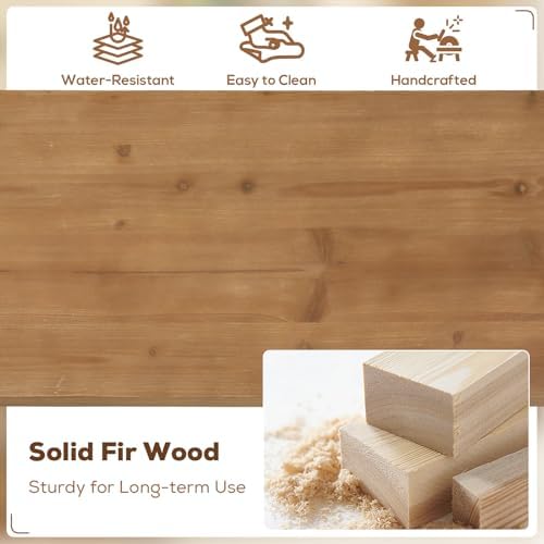 HOKYHOKY Solid Wood Entryway Table, 59-Inch Long Farmhouse Console Tables | Rectangular Behind Couch Table, Wooden Sofa Tables, Hallway, Entrance, Foyer, Living Room