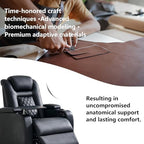 Home Theater Seating, Classic Series Leather Movie Theater Chairs, Power Headrest and Memory with C-Type USB Charger, 7-Color Ambient Lighting and Tray Table, Black Power Adjustable Recliner(Row of 4)