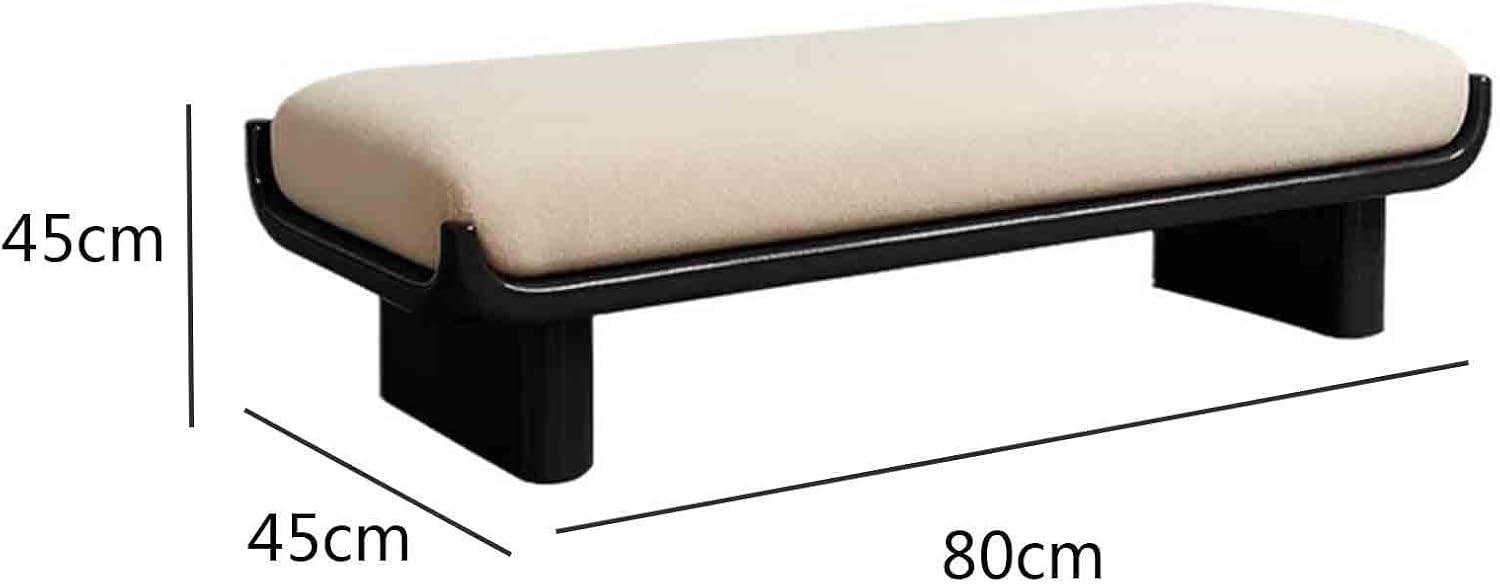 Modern Wooden and Fabric Long Shoe-Changing Bench for Living Room and Bed end Entryway(XS)