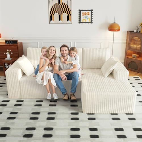 96" Cloud Sectional Couches with Chaise for Living Room