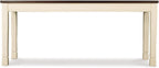 Signature Design by Ashley Whitesburg Cottage Rectangular Dining Bench, Brown & Antique White