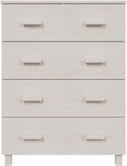 Modern White Sideboard with Smooth Sliding Doors, Solid Pinewood and MDF Construction for Living Room Dining Area Storage, Spacious Cabinet with Clean Lines and Durable