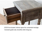 Telephone Table, Retro Sofa Small Side Table,Industrial Styleside Table,Telephone Tables,with Drawer,Side Table with Storage Shelf(Color:Retro,Size:13.9713.9729.52in)