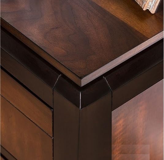 Nightstand Only Transitional 2-Drawers Square Chrome Knobs Multitone Unique Nightstand,for Small Spaces