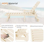 LUE BONA Outdoor Chaise Lounge, 5‑Position, 2‑Pack, Sand