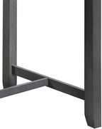 Lilola Home Graham 3-Piece Gray Finish Small Space Counter Height Dining Set with USB Charging Ports, Storage Shelves, and 2 Upholstered Chairs — Space-Saving Table & Chair Set for Apartments