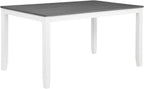 Merax 6-Piece Farmhouse Dining Table Set with Chairs and Bench, Wood Kitchen Table Set for 4-6, Rectangular Kitchen Dining Table for Dining Room, Kitchen, Small Apartment, White