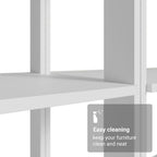 Madesa Kitchen Pantry Storage Rack with 4 Drawers and Open Shelves 78" L Multiuse Modular Cabinet for Kitchen Organization - White