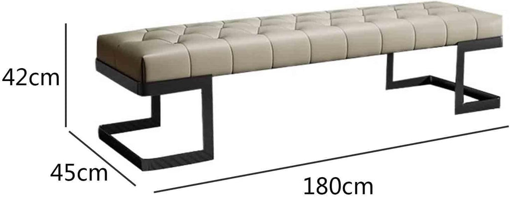 Modern Leather Bed end Stool Bedroom Dressing Room Living Shoe Changing Entryway(Large)