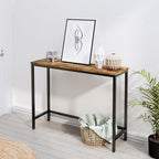 Timberer 39.4” Console Table Hallway Entrance Table Sofa Table Behind Couch | Accent Table for Living Room, Entryway, Easy Assembly, Rustic Brown