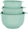 GLAD Mixing Bowls with Pour Spout, Set of 3 | Nesting Design Saves Space | Non-Slip, BPA Free, Dishwasher Safe Plastic | Kitchen Cooking and Baking Supplies, Sage Green