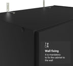 Madesa Kitchen Pantry Storage Cabinet with 2 Doors, Ample Shelf and Hanging Space 31 Inch Utility Armoire Organization Unit - Black