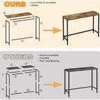 Timberer 39.4” Console Table Hallway Entrance Table Sofa Table Behind Couch | Accent Table for Living Room, Entryway, Easy Assembly, Rustic Brown