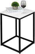 Telephone Table, Marble Side Table Nordic Living Room Square Sofa Corner Table Telephone Table Bedroom Bedside Table Balcony Coffee Table(Color:Black)