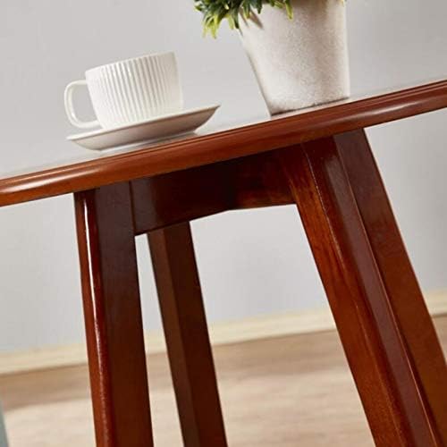Telephone Table, Round Side Table,Sofa Coffee Table,American Wood Solid End Table,Telephone Side Table(Color:Dark Walnut,Size:23.6223.6223.62in)