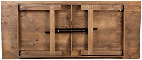 Flash Furniture Hercules 96x40 in Folding Table | Commercial Grade, Foldable Locking Legs, Farmhouse, Rustic