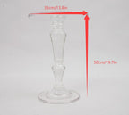 Furniture Acrylic Side Table,Clear Small Round Side/End Tables with Support Rod for Use in Living Rooms,Bedrooms,Offices,Study Rooms,Waiting Areas（13.8in*19.7in