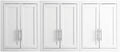 Furnifact White 3-Piece Wall Kitchen Cabinet Set, MDF Birch Veneer, Floating Mounted Kitchen Storage, Wide Pantry Wall Organizer
