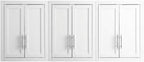 Furnifact White 3-Piece Wall Kitchen Cabinet Set, MDF Birch Veneer, Floating Mounted Kitchen Storage, Wide Pantry Wall Organizer