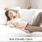 Modular Sectional Sofa Cloud Couch,Down Filled Comfy Cloud Modern Sofa,White Linen L Shape Oversized Couch Cushion Covers Removable Furniture for Living Room