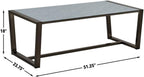 Pemberly Row Contemporary 3-Piece Coffee & End Table Set, Black Nickel Finish, Patterned Mirror Tops, Metal Sled Base with Cross Stretchers, Modern Style Living Room Furniture for Décor and Practical