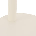 C-Shaped Side Table, Metal Coffee and Bedside Table, Small Cream White End Table for Couch Sofa and Bed, Living Room, Bedroom, and Office Use, 20" x 14" x 25"