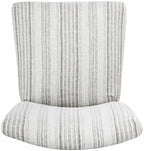 HomePop Parsons Dining Chair - Gray Striped Pattern (Set of 2)