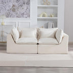 Couch Sectional Sofas Cloud Couches for Living Room | Loveseat L U Shaped Modern Modular Cloud Sofa with Pillows and Ottoman for Bedroom