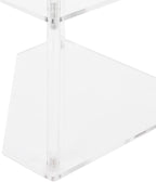 Yosoo Acrylic Corner Table, Small 3 Tier Triangular End Table, Transparent & Stable, Easy to Install, Suitable for Living Room, Bedroom, Study Arrangement