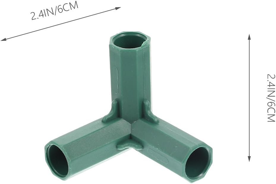 Yardwe 20Pcs Greenhouse Frame Connector, 5 Types Gardening Frame Pipe Fitting Plastic Joint Connectors for Stable Plant Support and Greenhouse Construction, 16mm