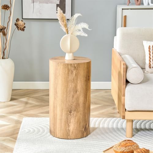 Round Side Table, End Table Living Room Table, Sofa Couch Bedside Table, Nightstand for Small Spaces, No Assembly Required - Ready to Use