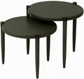 Leick Home Redonda Bay Side Tables 2 Pack, Urbane Bronze, Small Table 21.6 in H x 19.7 in W, Large Table 23.6 in H x 21.6 in W, 228361-BRZ