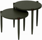 Leick Home Redonda Bay Side Tables 2 Pack, Urbane Bronze, Small Table 21.6 in H x 19.7 in W, Large Table 23.6 in H x 21.6 in W, 228361-BRZ