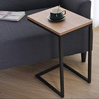 Telephone Table, C-Shaped Sofa Side Table,Nightstand,Living Room Telephone Tables,Coffee Laptop (Color:Wood,Size:15.7411.8123.62in)