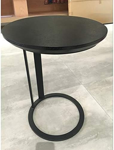 Telephone Table, Black Solid Wood Side Table,Living Room Sofa Side Table,Round Side Table/End Table/Night Stand/Coffee Table,Telephone Tables,Diameter 15.74 in(Black-15.74 * 21.25in