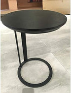 Telephone Table, Black Solid Wood Side Table,Living Room Sofa Side Table,Round Side Table/End Table/Night Stand/Coffee Table,Telephone Tables,Diameter 15.74 Inch