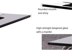 Telephone Table, Sofa Side Table,Square Tempered Glass Small Coffee Table,Telephone Table,Negotiation Table,with Pulley,Fixed Foot,2 Colors(Black-19.48 * 15.55 * 20.86in
