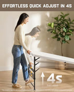 FanttikOutdoor Folding Table 6ft Quick Adjust 3 Heights Picnic Party Dining | One-Handed Adjustable Height, Fixing Lock, Carry Handle Heavy Duty Portable Fold-in-Half, Indoor Outdoor White Zeta X6 Pro