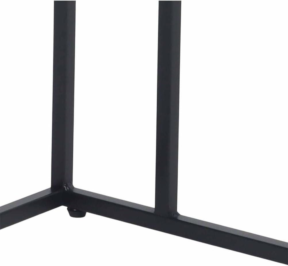 C-Shaped Sofa Side Table, Couch Side Tables That Slide Under, C Table End Table with Wheels, Strong Load-Bearing Capacity and User Friendly Design for Living Room and Bedroom Use,Black
