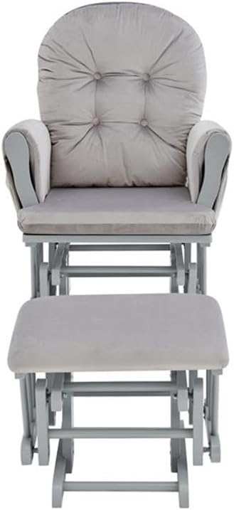 Suite Bebe Mason Glider Rocker with Ottoman, Grey and Light Grey