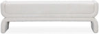 Modern Bedside Stool Bedroom Bench Simple Special-Shaped Living Room Long Home Shoe Changing Entryway(White,Medium)
