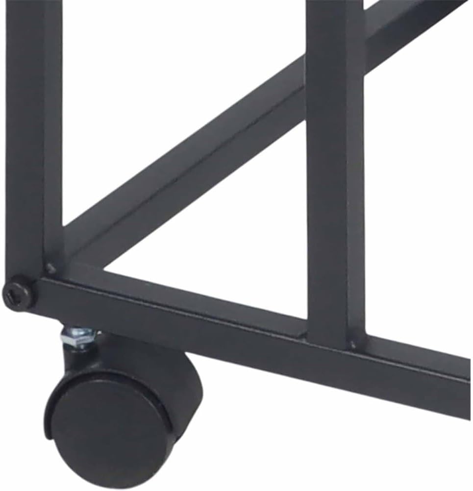 C-Shaped Sofa Side Table, Couch Side Tables That Slide Under, C Table End Table with Wheels, Strong Load-Bearing Capacity and User Friendly Design for Living Room and Bedroom Use,Black