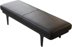Modern PU Leather Upholstered Bedroom Bench, Padded Entryway, End of Bed with Metal Legs, for Decorative, Living Room, Dining Entryway(120 * 45 * 42cm)