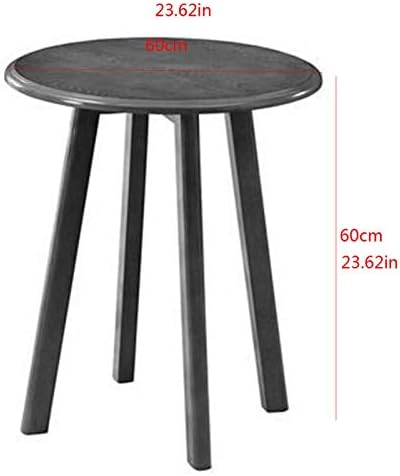 Telephone Table, Round Side Table,Sofa Coffee Table,American Wood Solid End Table,Telephone Side Table(Color:Dark Walnut,Size:23.6223.6223.62in)