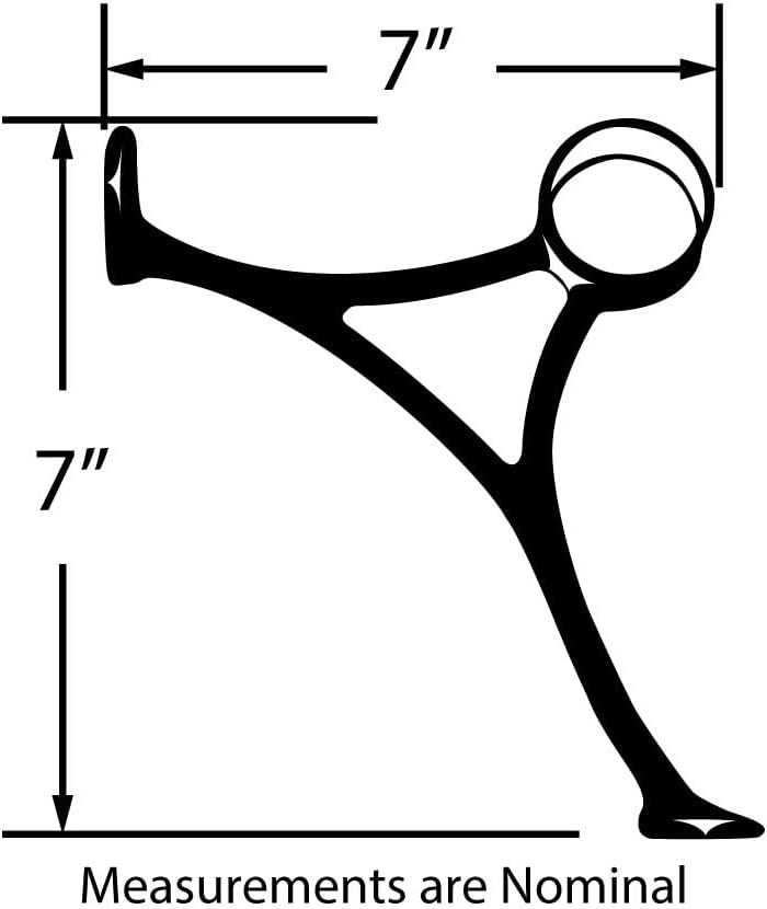 OUTWATER 2" Diameter x 20' Bar Foot Rail Kit - Complete Undercounter Mount Hardware and Tubing, Satin Stainless Steel Finish