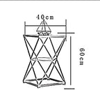 Telephone Table, Square Side Table,Tempered Glass Coffee Table,Telephone Table,Bedside Table,Sofa Side Table,2-Layer Storage Shelf,404060CM(A